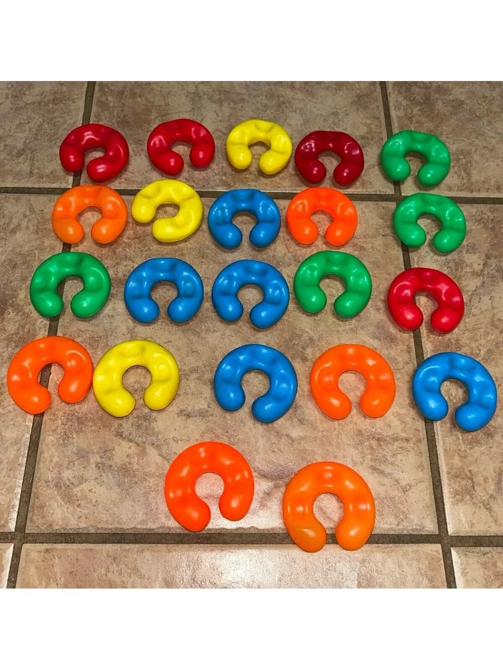 22pc Colorful Plastic Linking Rings Preschool Toddler Learning Toy Replacement L